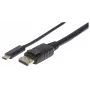 Manhattan USB-C - DisplayPort -kaapeli, 4K@60Hz, 1 m, uros-uros, musta, ei kaksisuuntainen, kolmen vuoden takuu, vastaa CDP2DP1MBD