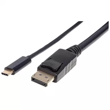 Manhattan USB-C - DisplayPort -kaapeli, 4K@60Hz, 2 m, uros-uros, musta, ei kaksisuuntainen, kolmen vuoden takuu, vastaa CDP2DP2MBD