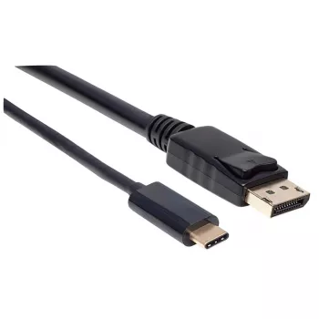 Manhattan USB-C - DisplayPort -kaapeli, 4K@60Hz, 2 m, uros-uros, musta, ei kaksisuuntainen, kolmen vuoden takuu, vastaa CDP2DP2MBD
