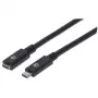USB-C-jatkokaapeli Manhattan 50 cm uros-naaras