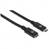 USB-C-jatkokaapeli Manhattan 50 cm uros-naaras
