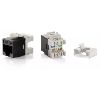Equip Cat.6 suojaamaton Keystone Jack LSA, ohut malli