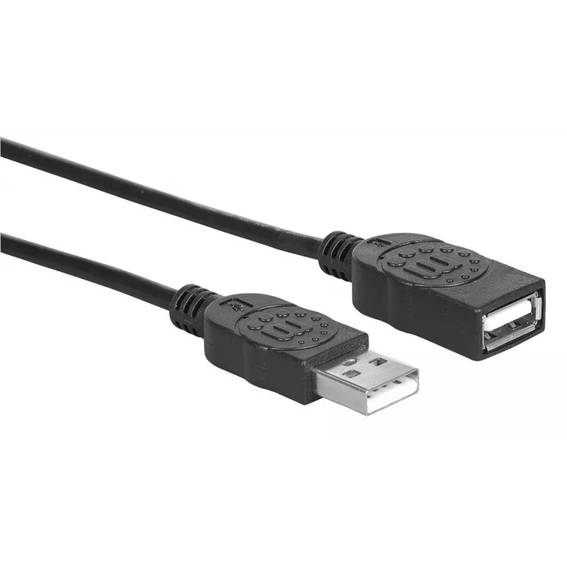 USB-A - USB-A -jatkokaapeli Manhattan USBEXTAA3BK