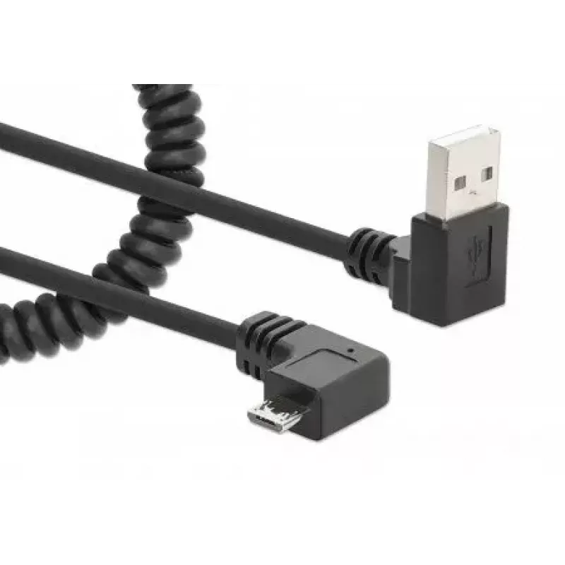USB-A - Micro-USB -kaapeli Manhattan 356237 1 m uros-uros musta