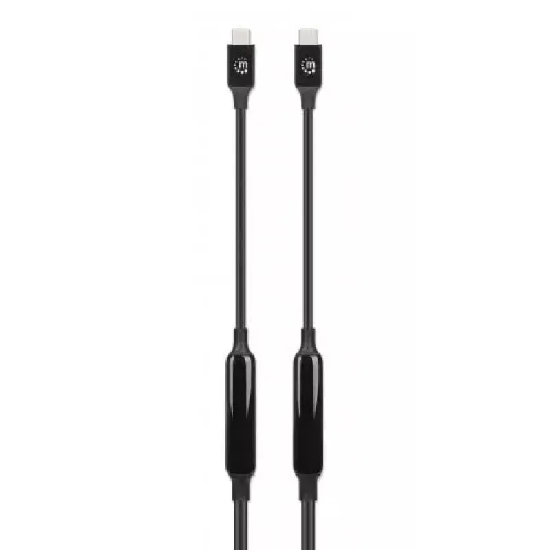USB-C-kaapeli Manhattan 5m aktiivinen uros-uros 10 Gbit/s 3A musta