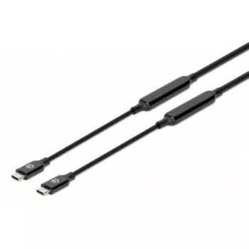 USB-C-kaapeli Manhattan 5m aktiivinen uros-uros 10 Gbit/s 3A musta