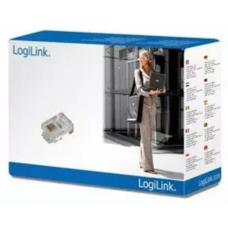 RJ11-liitin LogiLink MP0018 läpinäkyvä