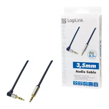 Äänikaapeli LogiLink 3,5 mm - 3,5 mm 0,5 m sininen