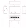 Lanview LVN-DESK-5PORT-1G hallitsematon 5-porttinen Gigabit Ethernet -kytkin