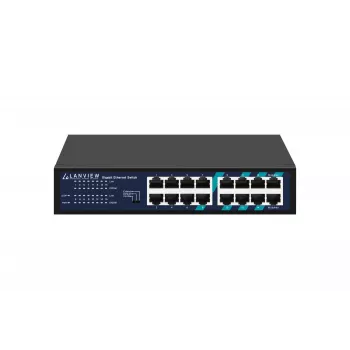 Hallitsematon kytkin Lanview LVN-1U-16PORT-1G 16-porttinen 1 Gbit/s Ethernet, rack-asennus 1U