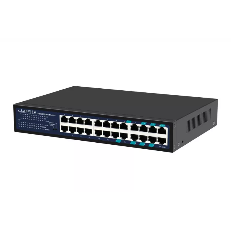 Hallitsematon kytkin Lanview LVN-1U-24PORT-1G — 24-porttinen Full-Gigabit-rack-asennus