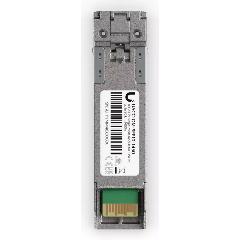 Ubiquiti UACC-OM-SFP10-1450 SFP+ CWDM -lähetin-vastaanotinmoduuli, 10 Gbps, 1450 nm, yksimuotoinen, dupleksi-LC UPC, 20 km