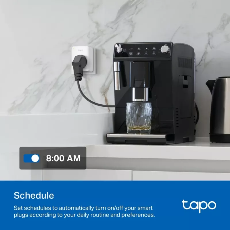 TP-Link Tapo P110 Mini älypistorasia Wi-Fi, energiankulutuksen seuranta (2 kpl)