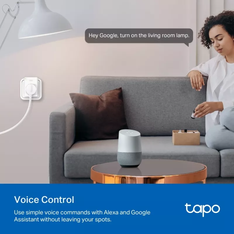 TP-Link Tapo P110 Mini älypistorasia Wi-Fi, energiankulutuksen seuranta (2 kpl)