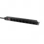 Lanview 19 tuuman rack-virtakisko 1U 10A, 8x Schuko (LVR-2MSCH-SCH-C13-8)
