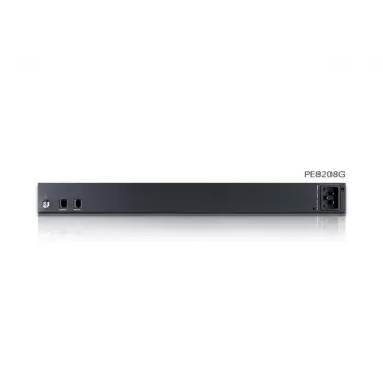 ATEN PE8208G eco PDU, kytketty ja pistorasiakohtaisesti mitattu, 8 pistorasiaa (7x C13, 1x C19), 16A, 1U