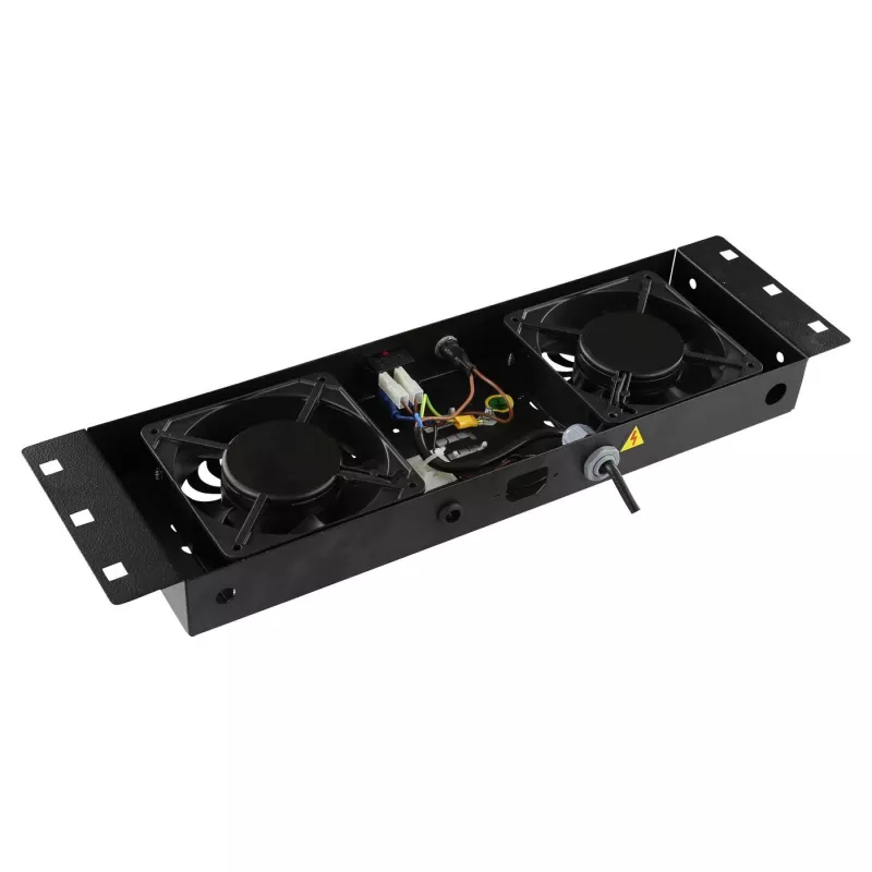Rack-tarvike Lanview RAF115BL-UK 1U 2 tuuletinta musta