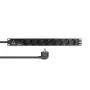 Lanview LVR-3MSCH-SPD-SCH8 virranjakoyksikkö (PDU) 8 AC-lähtöä 1U musta