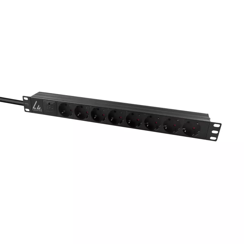 Lanview LVR-3MSCH-SPD-SCH8 virranjakoyksikkö (PDU) 8 AC-lähtöä 1U musta