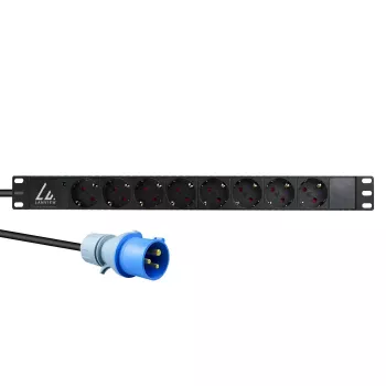 Lanview LVR-3MIEC-LIC-SCH8 virranjakoyksikkö (PDU) 8 AC-lähtöä 1U musta