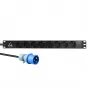 Lanview LVR-3MIEC-LIC-SCH8 virranjakoyksikkö (PDU) 8 AC-lähtöä 1U musta