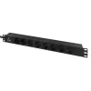 Lanview LVR-3MIEC-LIC-SCH8 virranjakoyksikkö (PDU) 8 AC-lähtöä 1U musta