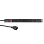 Lanview LVR-2MSCH-SW-C13-8 virranjakoyksikkö (PDU) 8 AC-lähtöä 1U musta