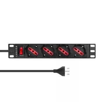 Jakorasia Lanview LVR-2MIT-SW-IT4 1U musta 2m kaapeli