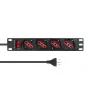 Jakorasia Lanview LVR-2MIT-SW-IT4 1U musta 2m kaapeli
