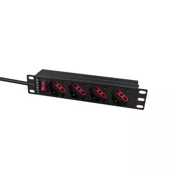 Jakorasia Lanview LVR-2MIT-SW-IT4 1U musta 2m kaapeli