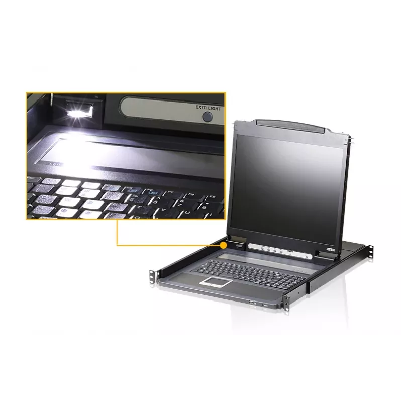 Telakointikonsoli ATEN CL3000N 19 inch (48,3 cm) LCD 1280x1024 VGA USB/PS/2 alumiini 1U