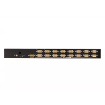 ATEN 16-porttinen USB/PS2 VGA KVM-kytkin, 2048 x 1536 pikseliä, QXGA, telineasennus, 6,5 W, 1U, musta