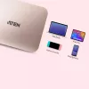 ATEN UH3235 USB-C 4K ultrapieni minitelakka läpivientivirralla
