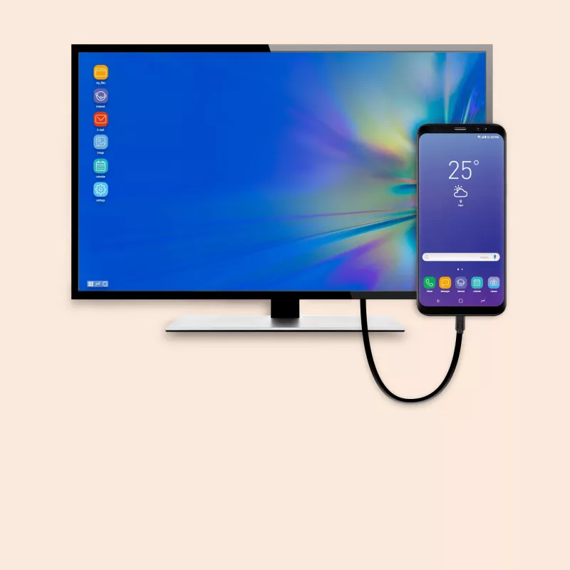ATEN UH3235 USB-C 4K ultrapieni minitelakka läpivientivirralla