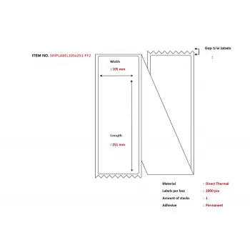 Capture SHIPLABEL105X251-FF2 -tulostintarra