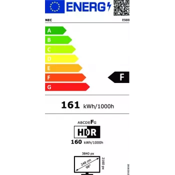 NEC MultiSync E988 digitaalinen signage -näyttö 2,48 m (97,5 tuuman) LCD 350 cd/m² 4K Ultra HD musta 24/7