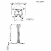 Projektorin kattoteline Vogel's PPC 2540 musta/hopea