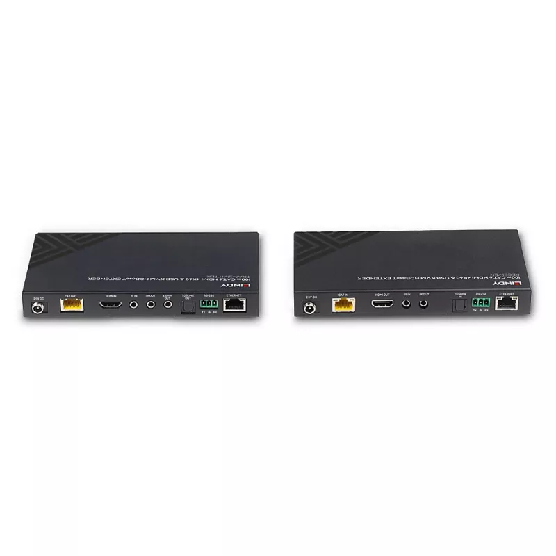 Lindy 100m Cat.6 HDMI 4K60, audio, IR ja RS-232 HDBaseT KVM -laajennin