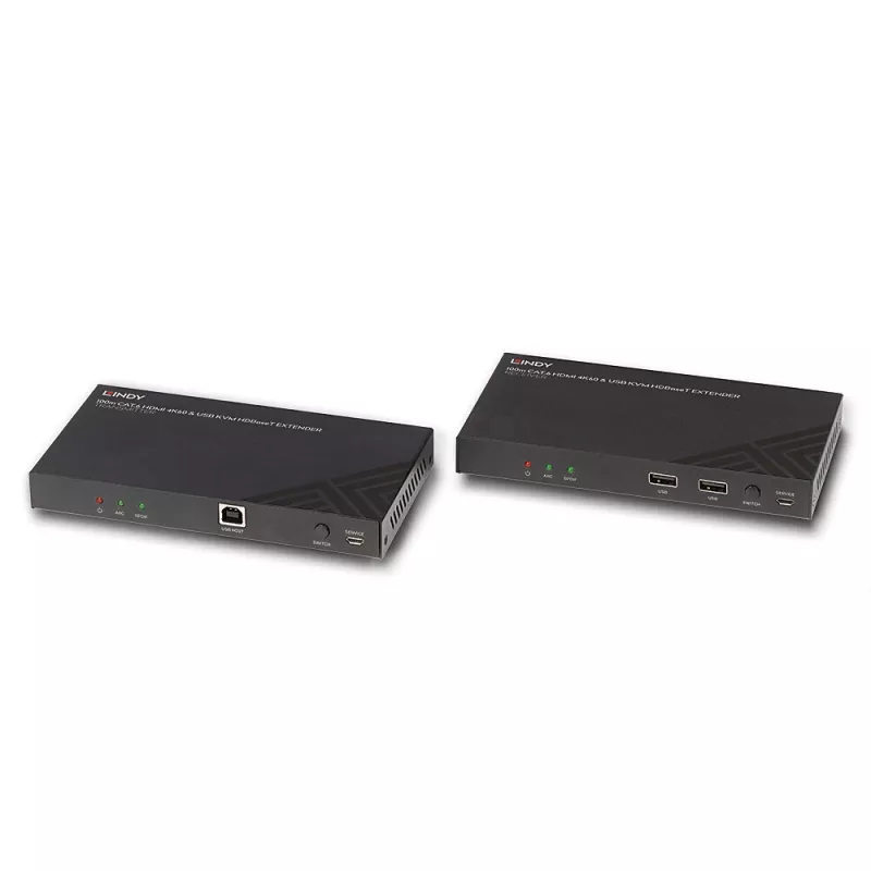 Lindy 100m Cat.6 HDMI 4K60, audio, IR ja RS-232 HDBaseT KVM -laajennin