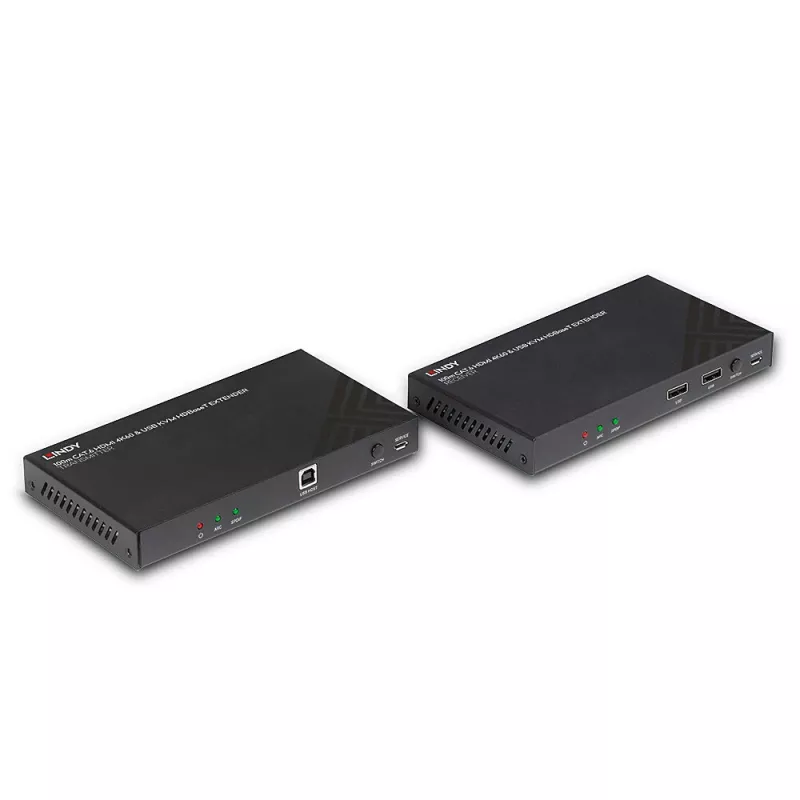 Lindy 100m Cat.6 HDMI 4K60, audio, IR ja RS-232 HDBaseT KVM -laajennin