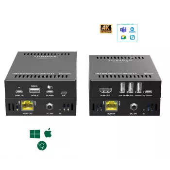 KVM-laajennin lähetin ja vastaanotin Vivolink VLUSBCEXT151 HDMI USB johdollinen 70 m