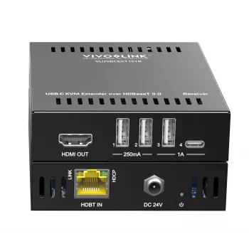 KVM-laajennin lähetin ja vastaanotin Vivolink VLUSBCEXT151 HDMI USB johdollinen 70 m