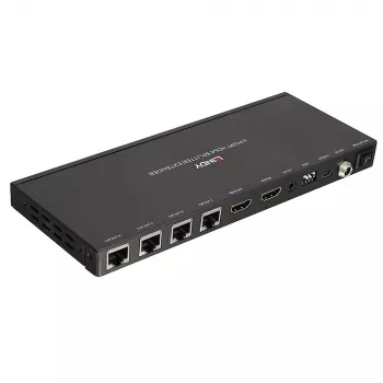 Lähetin ja vastaanotin Lindy 70m Cat.6 4 porttia HDMI 4K30 ja IR -jakaja-laajennin Loop Out -lähdöllä