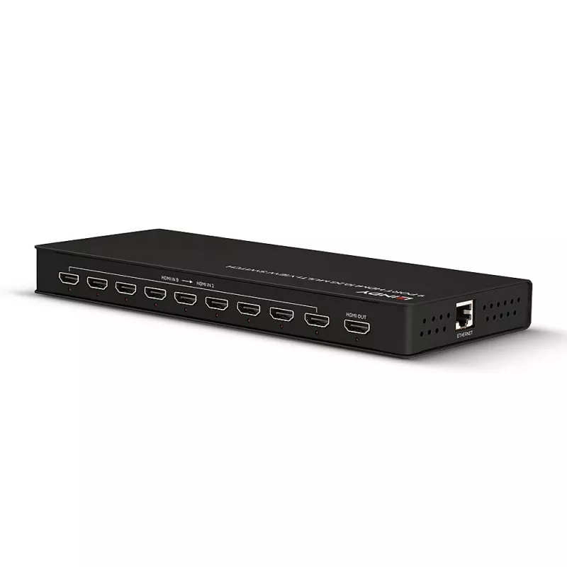 Lindy 9 porttia HDMI 10.2G multi-view-kytkin musta 30Hz