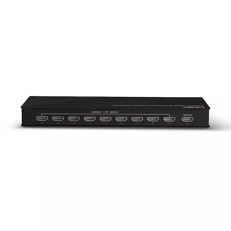 Lindy 9 porttia HDMI 10.2G multi-view-kytkin musta 30Hz
