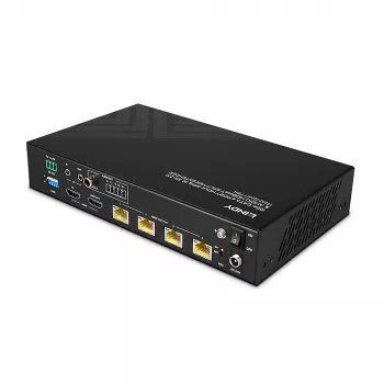 Lindy 100m Cat.6 4-porttinen HDMI 4K60 HDBT -splitteri-jatko