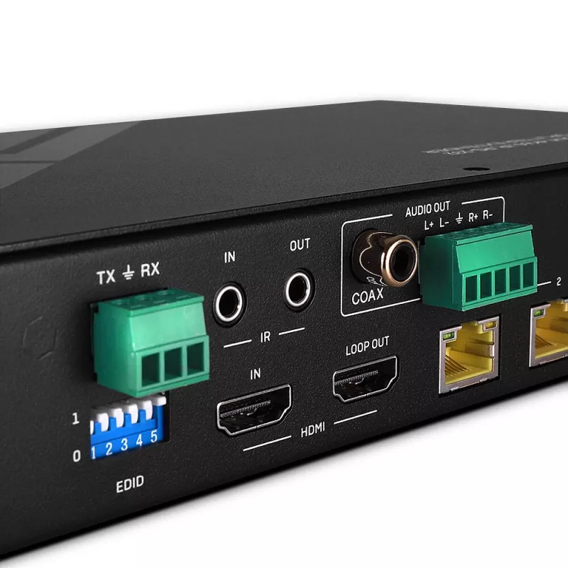 Lindy 100m Cat.6 4-porttinen HDMI 4K60 HDBT -splitteri-jatko