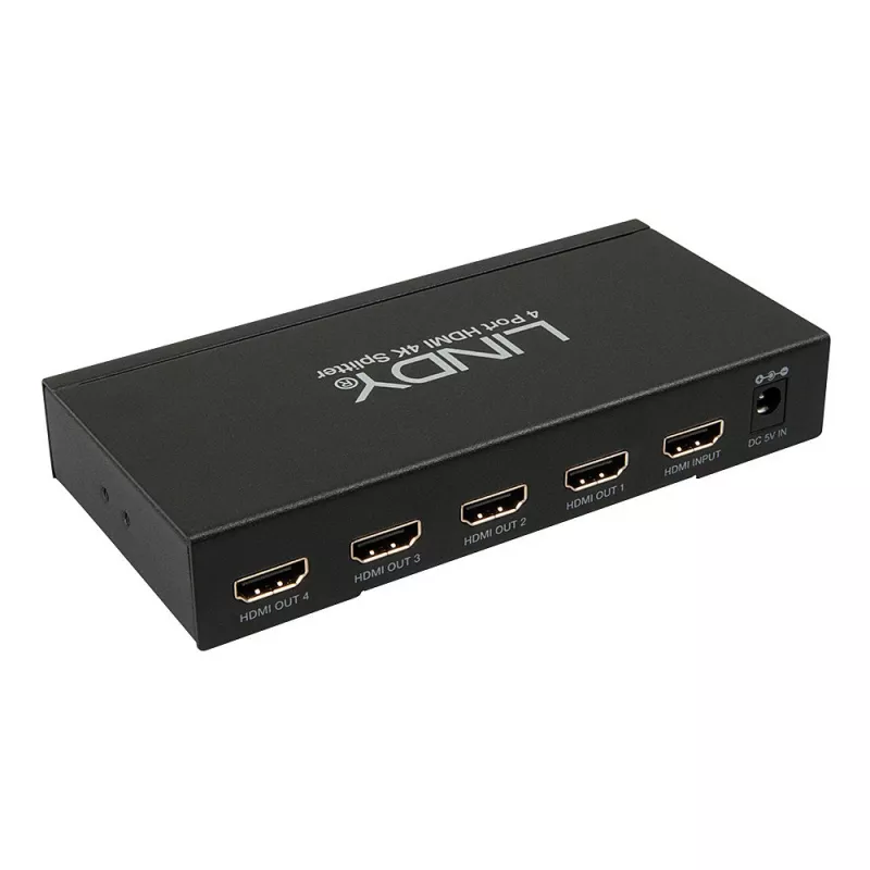 HDMI-splitteri Lindy 4-porttinen HDMI 10.2G -splitteri