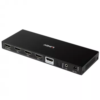 Lindy 4-porttinen HDMI 8K60 -vaihtokytkin eARC HDMI USB A USB C