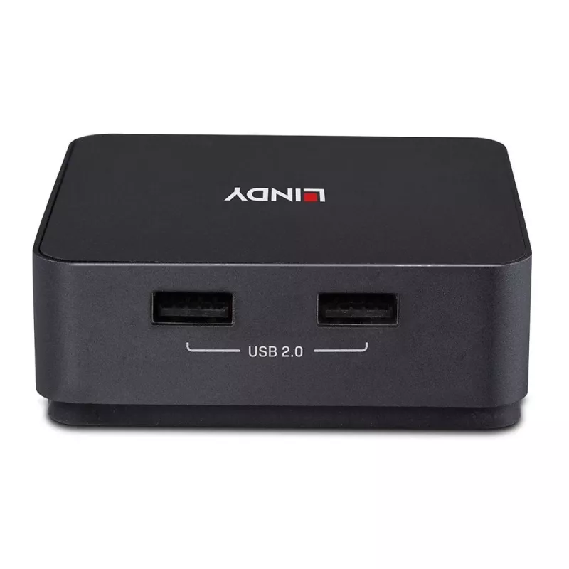 Lindy 2-porttinen Type-C, dual HDMI 4K60 KVM-kytkin